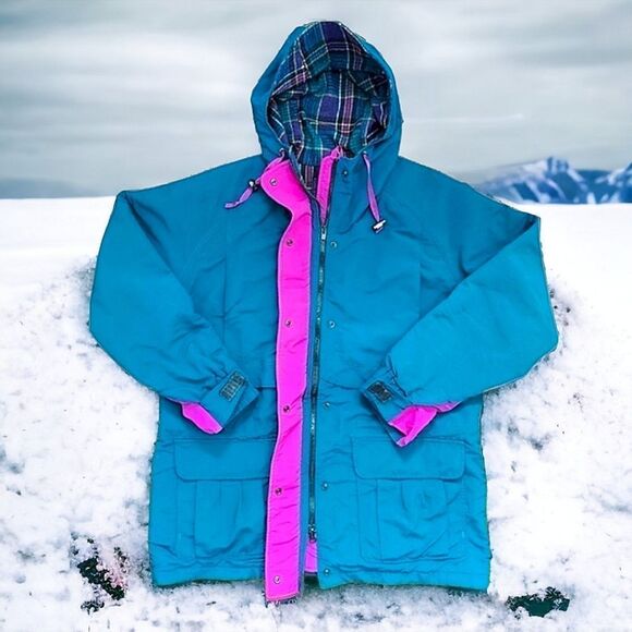 🔥VTG 80's Woolrich Flannel Wool Lined Parka Jacket🔥 - Picture 1 of 13